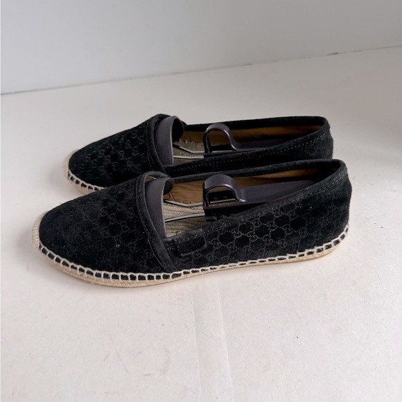 Gucci Womens Black Guccissima Suede Pilar Espadrille - EU 37 - Picture 6 of 13